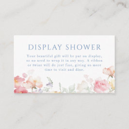 ソフトパステル開花ブライダルシャワー エンクロージャーカード