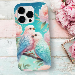 ソフトパステル さえずる小鳥と芍薬 Case-Mate iPhone 14 PROケース