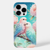 ソフトパステル さえずる小鳥と芍薬 Case-Mate iPhoneケース (裏面)