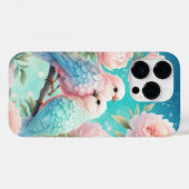 ソフトパステル さえずる小鳥と芍薬 Case-Mate iPhoneケース (裏面 (横))