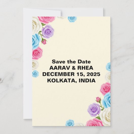 ソフトパステル ウェディング セーブ・ザ・デート (正面)