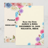 ソフトパステル ウェディング セーブ・ザ・デート (正面/裏面)