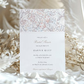 ソフトパステル ゴールデンリリー ブライダルシャワー エレガント 招待状