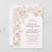ソフトパステル フラワーズ 両面結婚式招待状 招待状 (正面)