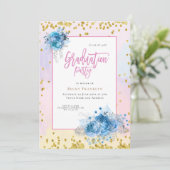 ソフトパステル/フローラ/紙吹雪/卒業 招待状 (スタンド正面)