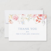 ソフトパステル ブルーム ブライダルシャワー サンキューカード (正面)