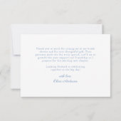 ソフトパステル ブルーム ブライダルシャワー サンキューカード (裏面)