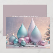 ソフトパステル ホリデー カード - 3D クリスマス アーティストリー! (正面/裏面)