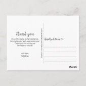 ソフトパステル ポルカドット 誕生日パーティー サンクス ポストカード (裏面)