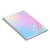 ソフトパステル レインボー グラデーション シェイプ フォト ノートブック (右側)