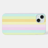 ソフトパテル縦ストライプ柄 iPhoneケース (裏面横)