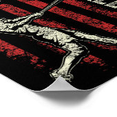 ソフトパパアメリカ国旗のギフトパパメンズ愛国的な脂肪 ポスター (角)