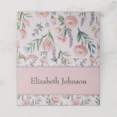 ソフトパパーソナライズされたステルフローラバラ&チューリップ プレイスカード (外部開封)