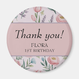 ソフトパパーソナライズされたステルフローラバラ&チューリップ マグネット