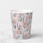 ソフトパパーソナライズされたステルフローラバラ&チューリップ 紙コップ (裏面)