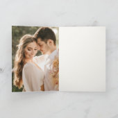 ソフトパミニマルステル赤面ダスキピンク結婚ズ サンキューカード (内部)