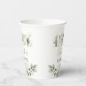 ソフトパンプキングリーンリー金ゴールドニュートラルベビーシャワー 紙コップ (左)