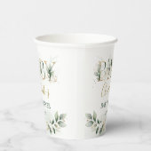 ソフトパンプキングリーンリー金ゴールドニュートラルベビーシャワー 紙コップ (右)