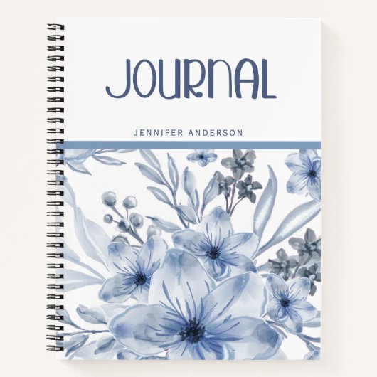 ソフトパーソナライズされたクラシックフローラ仕訳帳 ノートブック (正面)