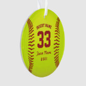 ソフトパーソナライズされたボールチーム オーナメント (正面)