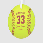 ソフトパーソナライズされたボールチーム オーナメント (正面)