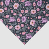 ソフトパープルとピンクのフローラ 薄葉紙 (詳細)