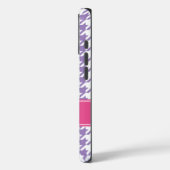 ソフトパープルとピンク千鳥格子のパーソナライズされた色 Case-Mate iPhoneケース (裏面 / 左)