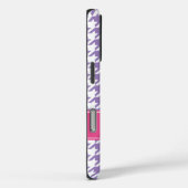 ソフトパープルとピンク千鳥格子のパーソナライズされた色 Case-Mate iPhoneケース (裏面 / 右)