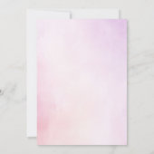 ソフトパープルと赤面花優雅な結婚式 招待状 (裏面)