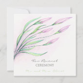 ソフトパープルのユリ 誓い更新招待状 招待状 (正面)