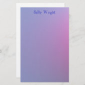 ソフトパープルの文房具 便箋 (正面/裏面)