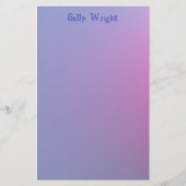 ソフトパープルの文房具 便箋 (正面)