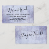 ソフトパープルグランジの「引っ越しました」エンクロージャカード エンクロージャーカード (正面/裏面)