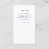 ソフトパープルシルバーシークイン美しいスタイリスト 名刺 (裏面)