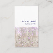 ソフトパープルシルバーシークイン美しいスタイリスト 名刺 (正面)