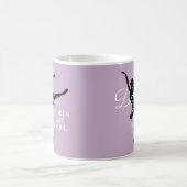 ソフトパープルバレリナシルエットダンス引用文 コーヒーマグカップ (中央)