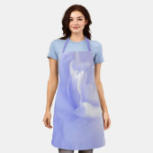 ソフトパープルフローラオールオーバープリントエプロン エプロン (着用した状態)