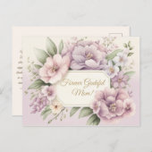 ソフトパープルフローラマザーズデイカード ポストカード (正面/裏面)
