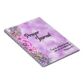 ソフトパープルフローラ祈りの言葉ジャーナルと聖なる書物、 経典 ノートブック (右側)