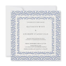 ソフトパープルブルーウェーブエレガントビーチ結婚式