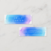 ソフトパープルブルーウォーター色 スキニー名刺 (正面/裏面)
