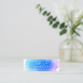 ソフトパープルブルーウォーター色 スキニー名刺 (スタンド正面)