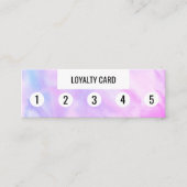 ソフトパープルブルーパステル抽象芸術5 ロイヤリティカード (正面)