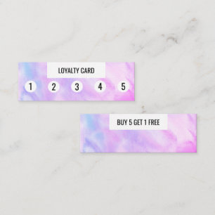 ソフトパープルブルーパステル抽象芸術5 ロイヤリティカード