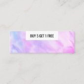 ソフトパープルブルーパステル抽象芸術5 ロイヤリティカード (裏面)