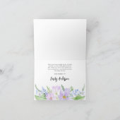 ソフトパープルペタルズ ライフセレブレーション サンキューカード (内部)