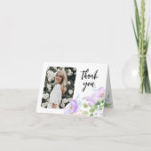 ソフトパープルペタルズ ライフセレブレーション サンキューカード (正面)
