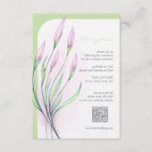 ソフトパープルユリのウェディングレセプション エンクロージャーカード (正面)