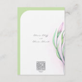 ソフトパープルユリのウェディングレセプション エンクロージャーカード (裏面)