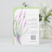 ソフトパープルユリのウェディングレセプション エンクロージャーカード (スタンド正面)